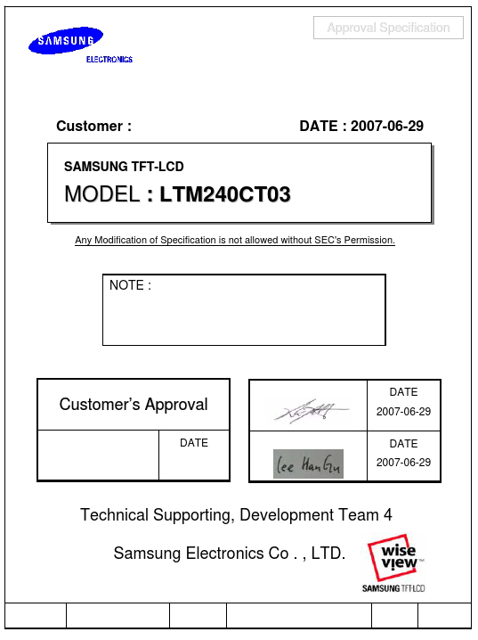 LTM240CT03 Samsung