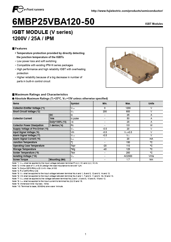 6MBP25VBA120-50