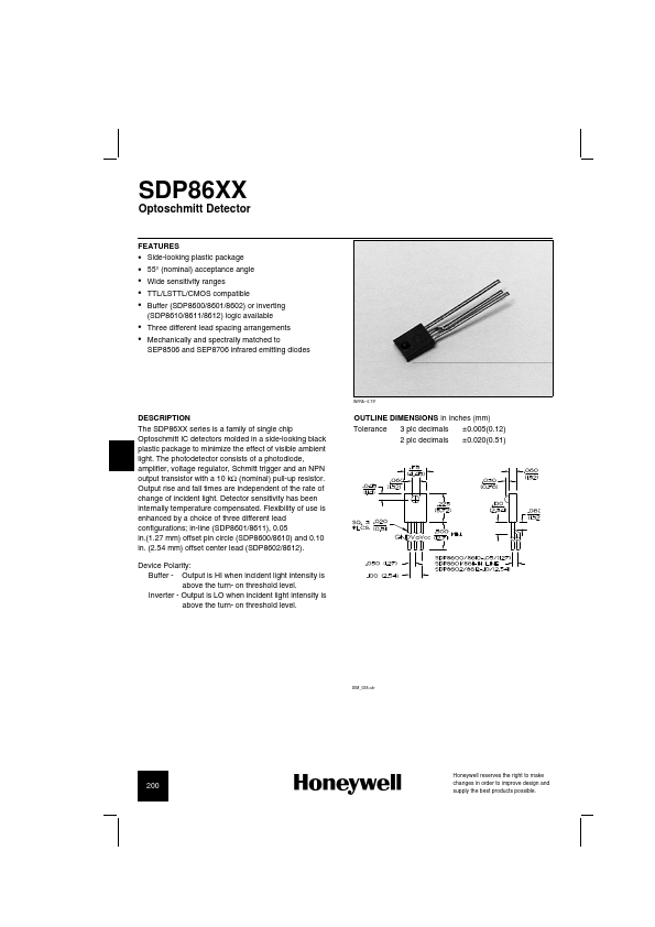 SDP8602 Honeywell