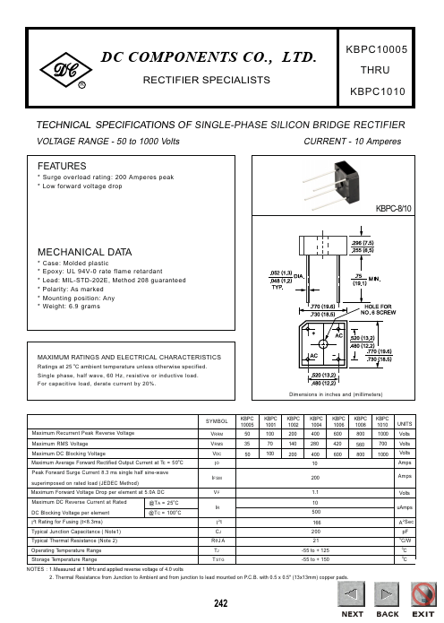 KBPC1006 Dc Components