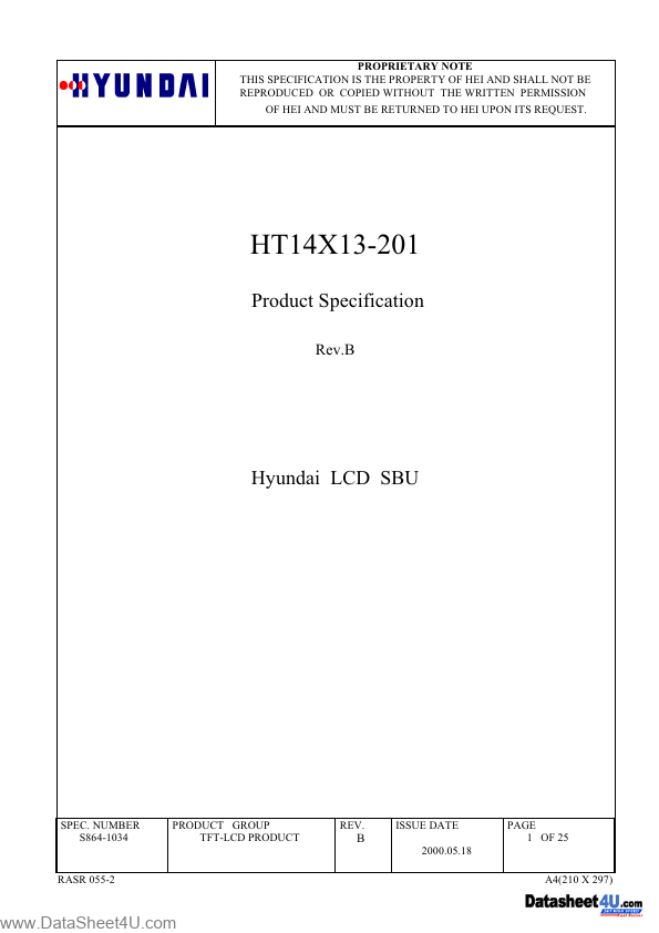 HT14X13-201 Hyundai