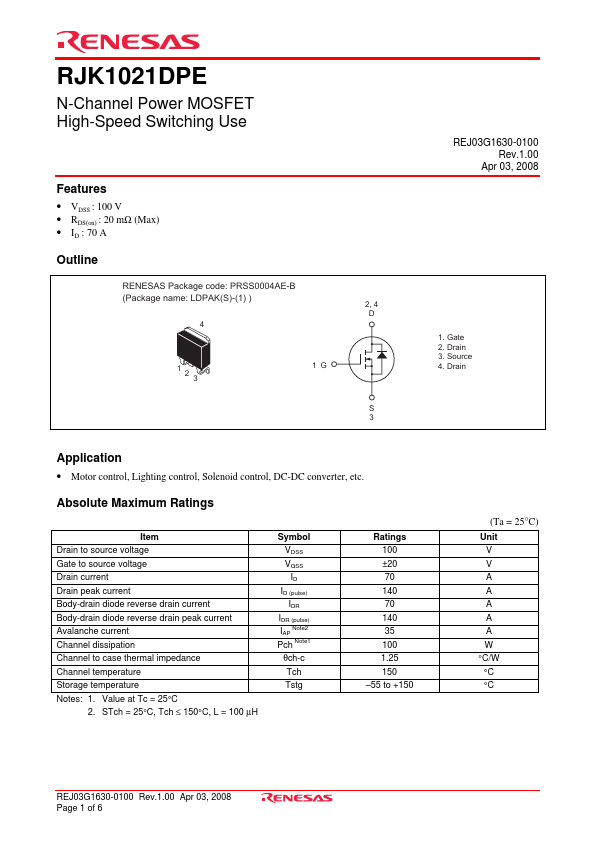 <?=RJK1021DPE?> डेटा पत्रक पीडीएफ