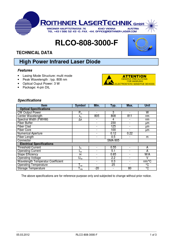 <?=RLCO-808-3000-F?> डेटा पत्रक पीडीएफ