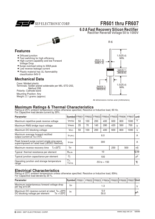 FR607 SEP ELECTRONIC