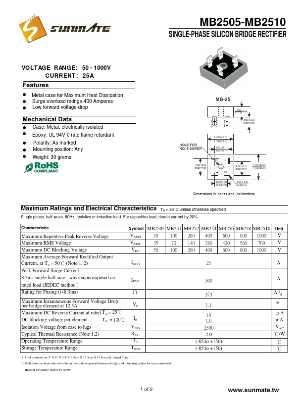 MB2505 Sunmate