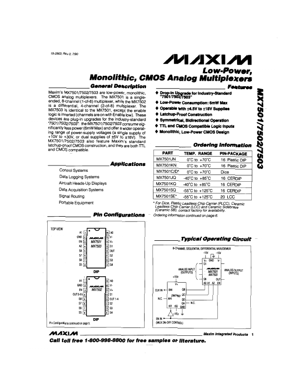 <?=MX7501JQ?> डेटा पत्रक पीडीएफ