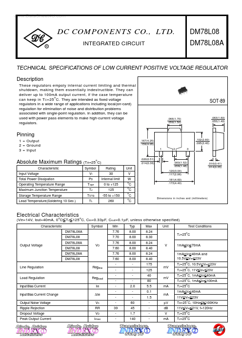 DM78L08A Dc Components