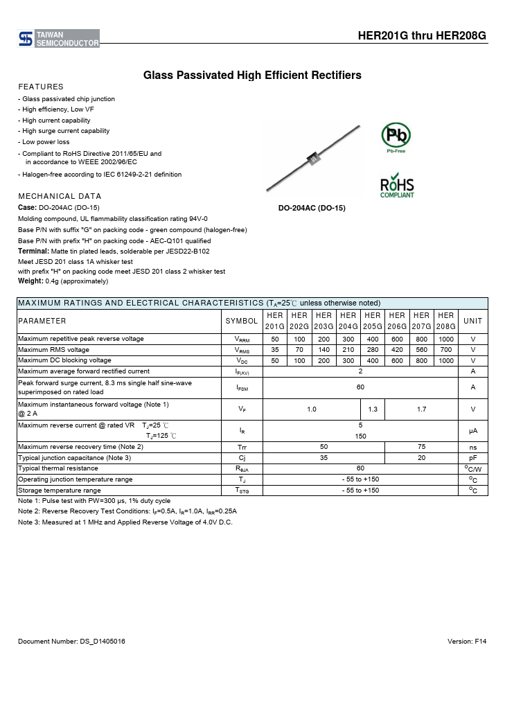 HER207G Taiwan Semiconductor