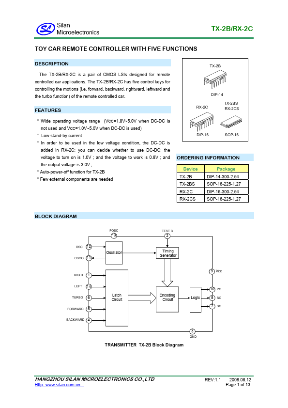 RX-2C Silan Microelectronics