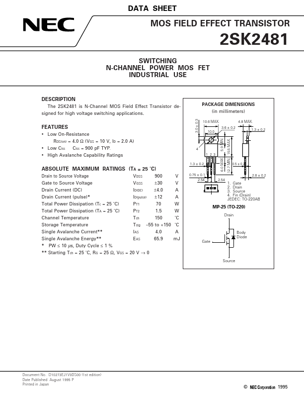 2SK2481 NEC