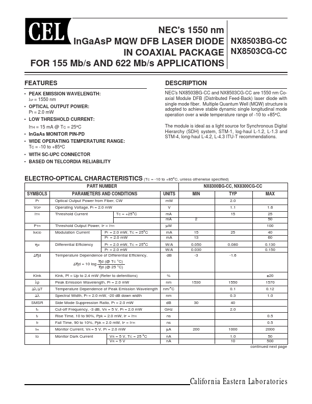 <?=NX8503BG-CC?> डेटा पत्रक पीडीएफ