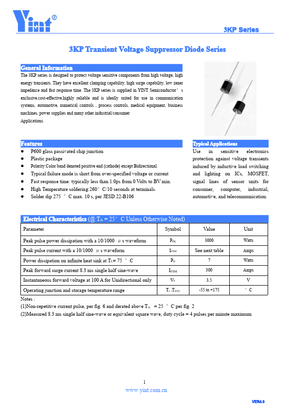 3.0KP60CA