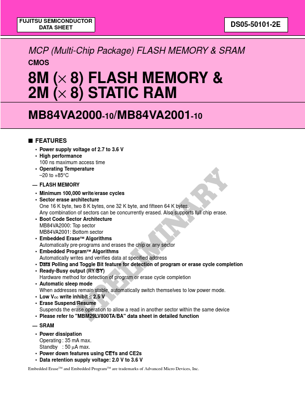 MB84VA2000 Fujitsu Media Devices