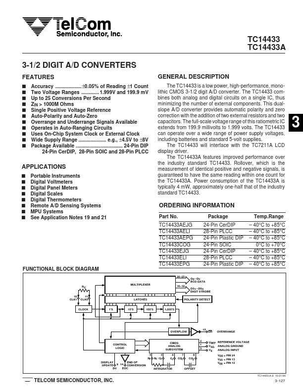 TC14433A TelCom Semiconductor