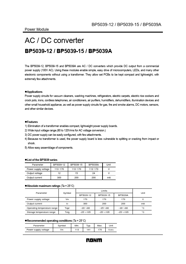 BP5039-15 Rohm