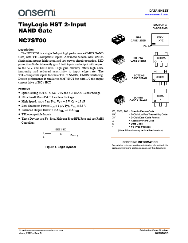 NC7ST00 ON Semiconductor