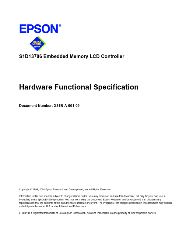 S1D13706 Epson Company