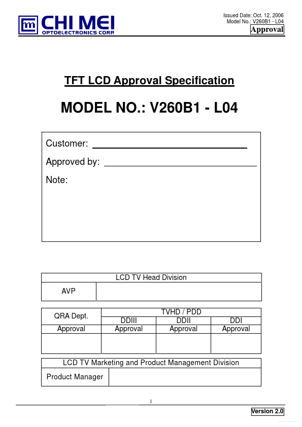 <?=V260B1-L04?> डेटा पत्रक पीडीएफ