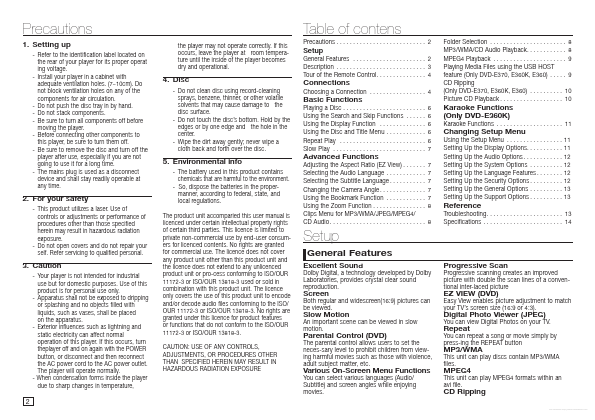 DVD-E370 Datasheet, User Manual.