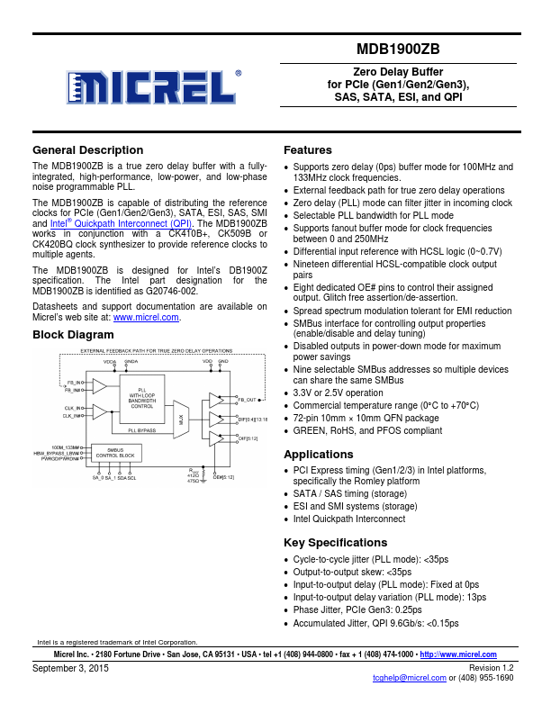 MDB1900ZB Micrel Semiconductor