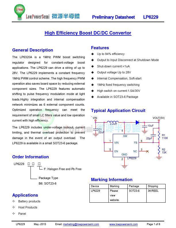 LP6229 Lowpowersemi