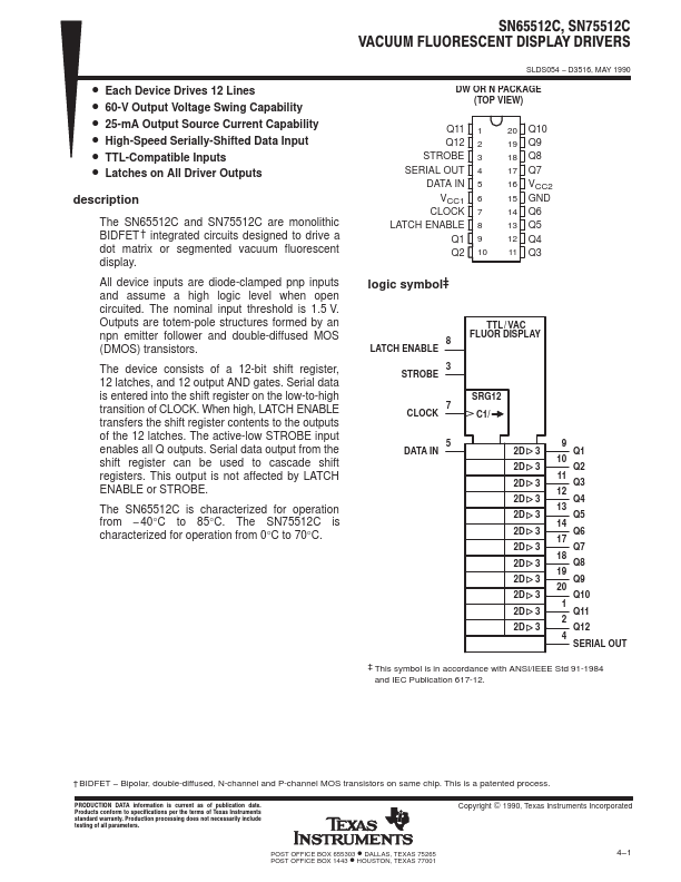 SN65512C Texas Instruments