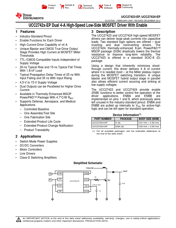 UCC27423-EP