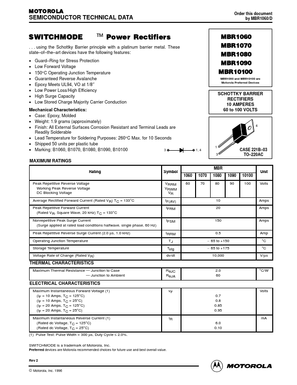 MBR1090 Motorola