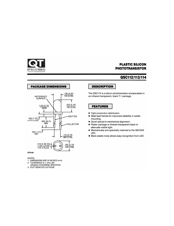 QSC114 QT Optoelectronics