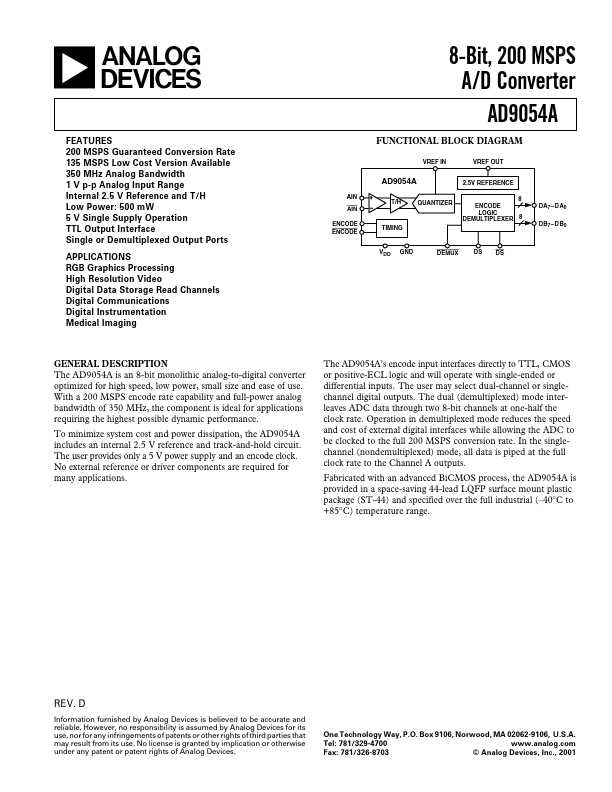 AD9054A Analog Devices