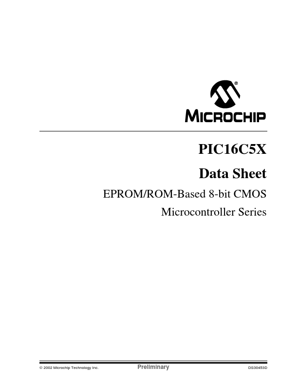 PIC16C54A Microchip Technology