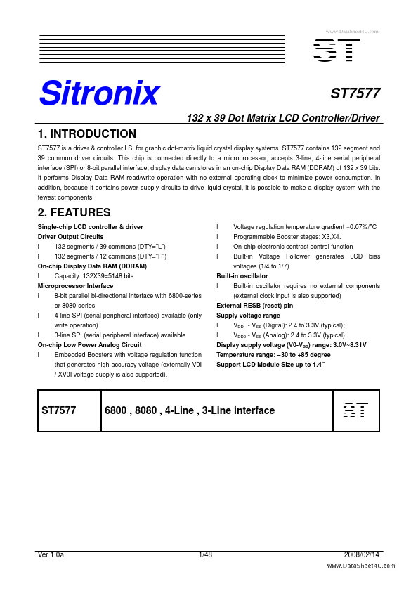 ST7577 Sitronix Technology