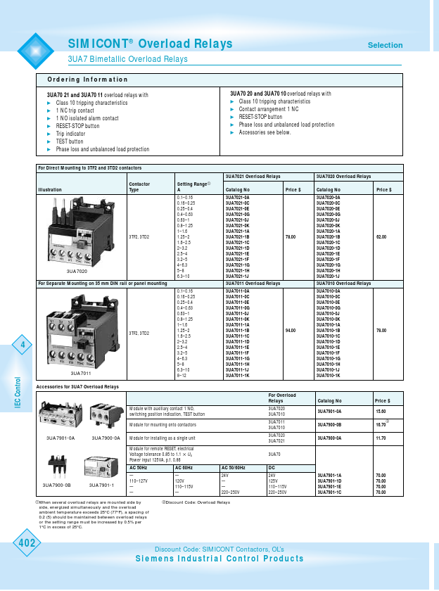 3UA7020-1G Siemens