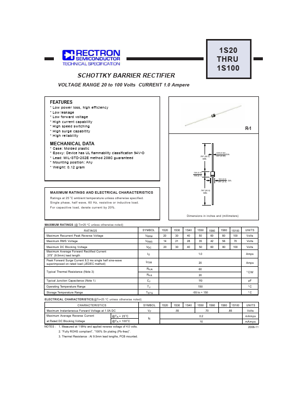 1S100 Rectron Semiconductor