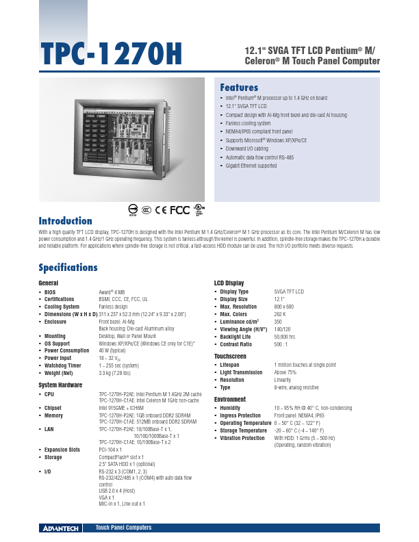 <?=TPC-1270H?> डेटा पत्रक पीडीएफ