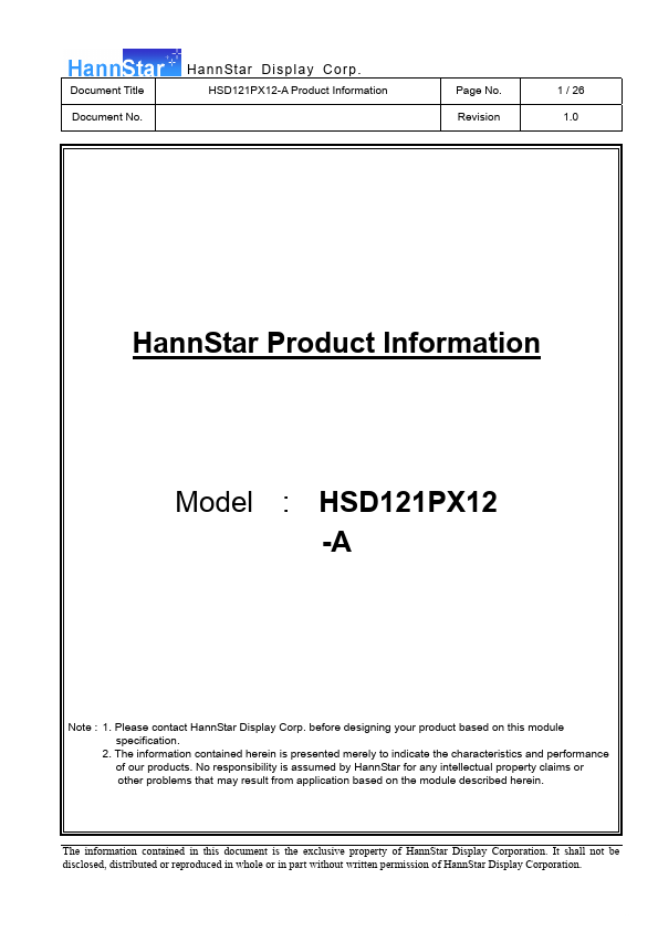 HSD121PX12-A
