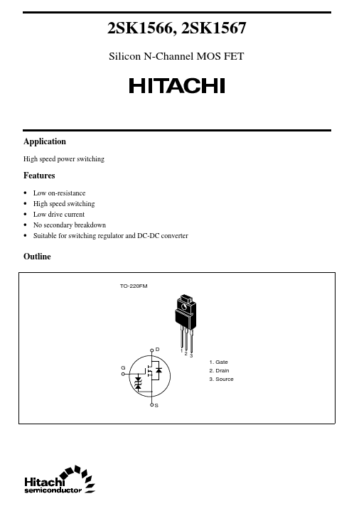 2SK1567 Hitachi Semiconductor