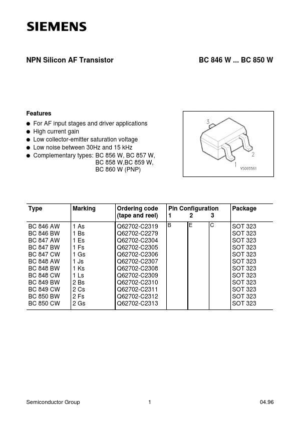 Q62702-C2309 Siemens Semiconductor Group