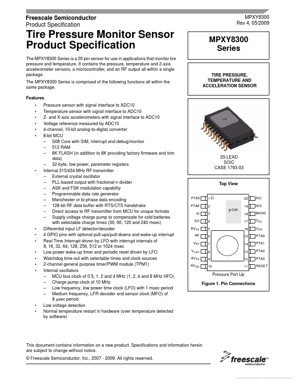 MPXY8300C6T1 Freescale Semiconductor