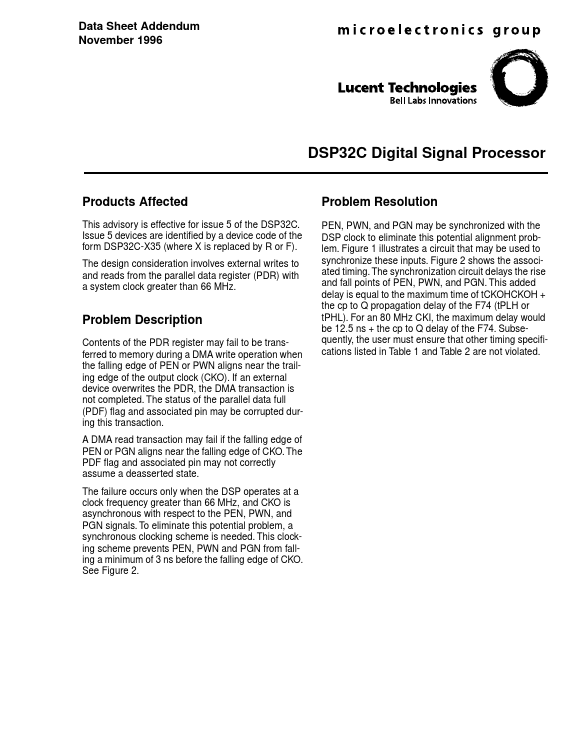 DSP32C Lucent Technologies