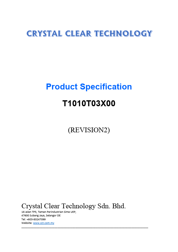 T1010T03X00 Crystal Clear Technology