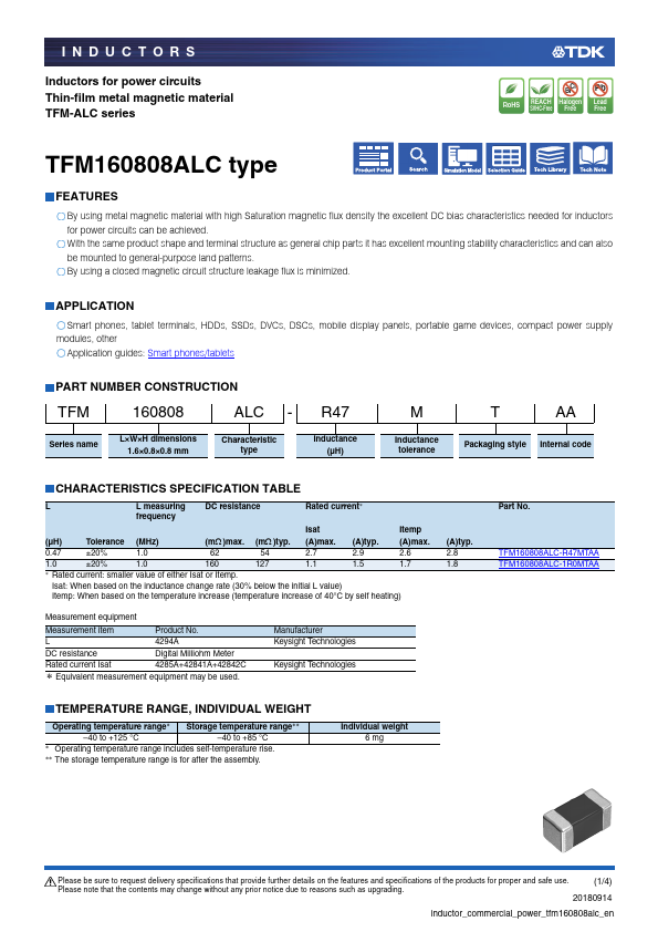 <?=TFM160808ALC?> डेटा पत्रक पीडीएफ