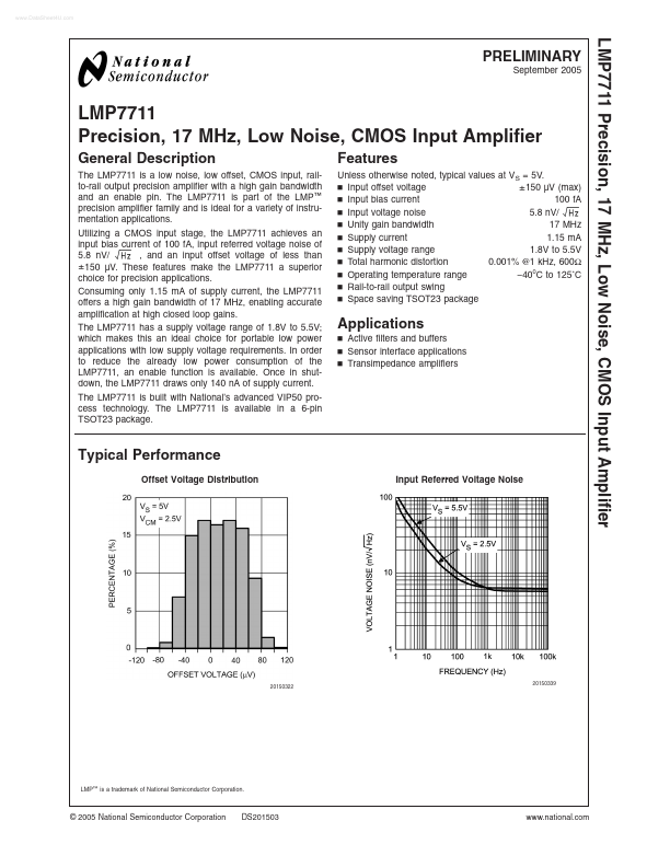 LMP7711 National Semiconductor