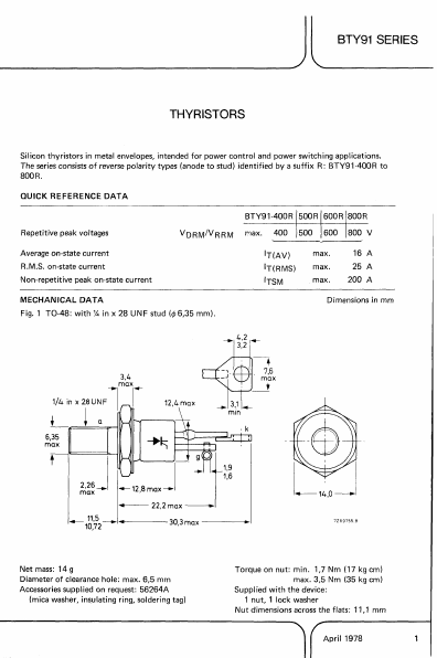 BTY91-500R Philips