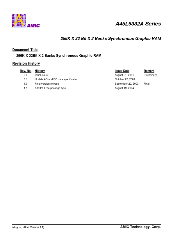 A45L9332A AMIC Technology