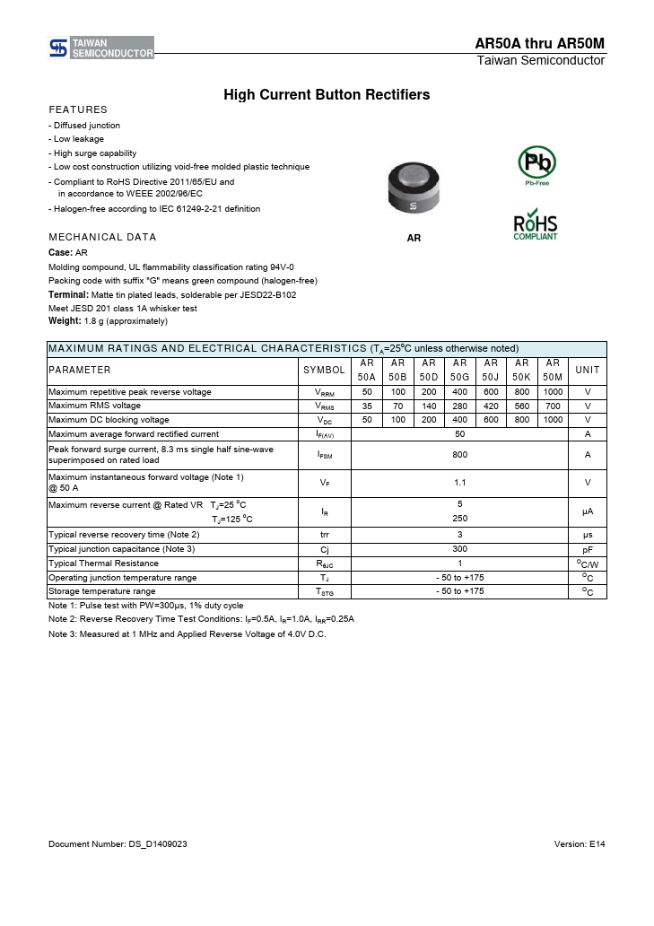 AR50B Taiwan Semiconductor