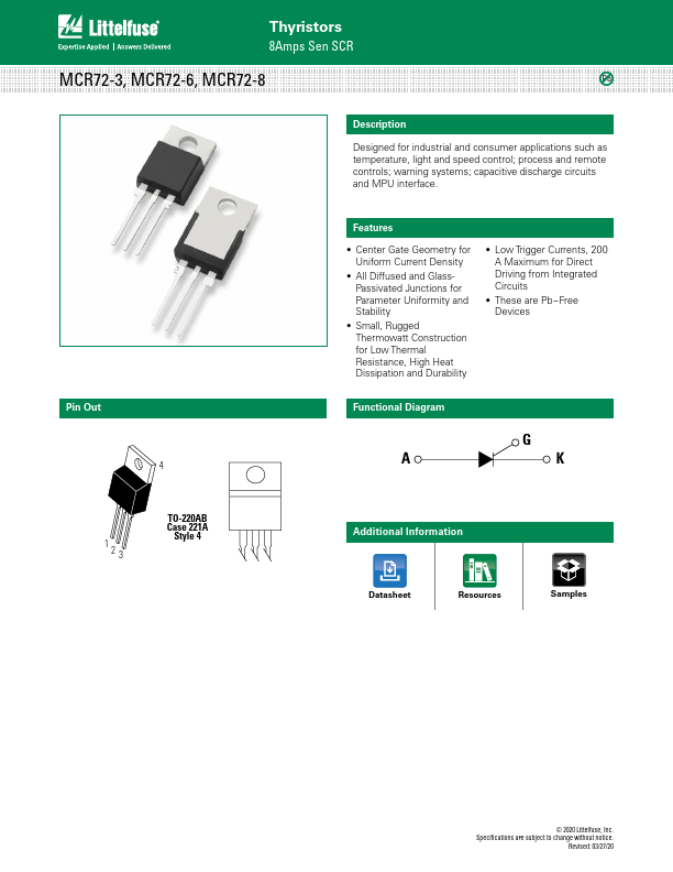 MCR72-8 Littelfuse