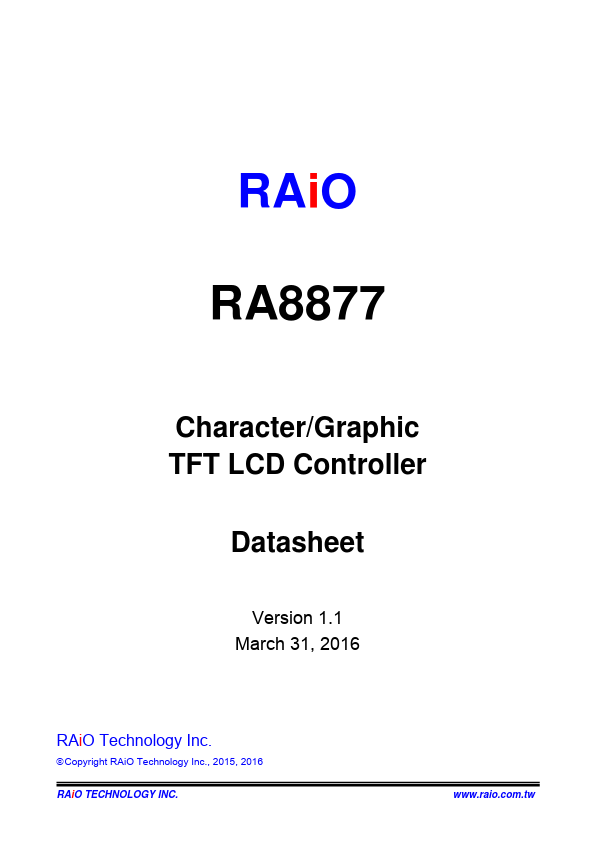 RA8877 RAiO