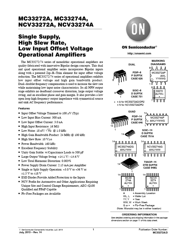 NCV33274ADG ON Semiconductor