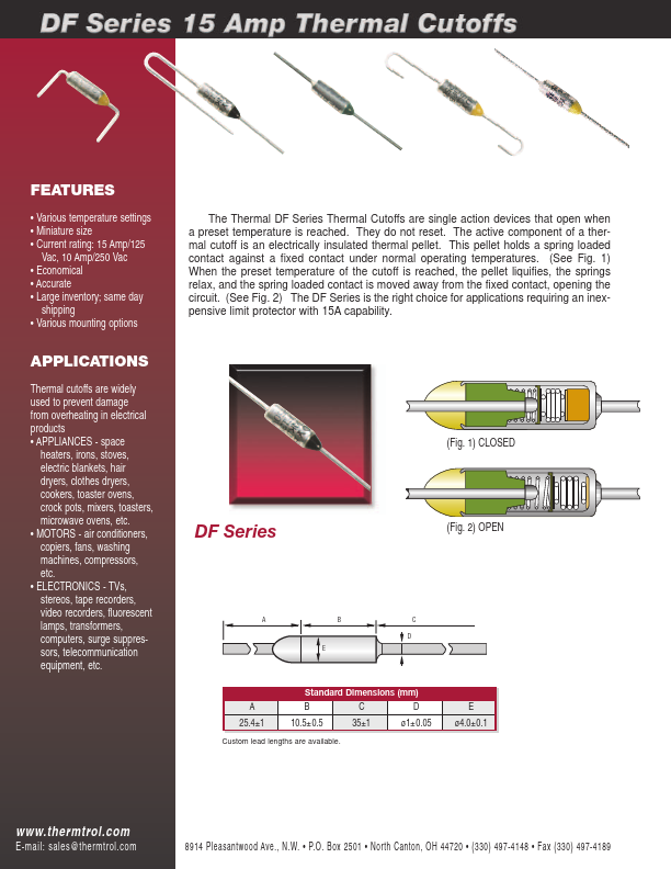 DF128S Thermtrol Corporation